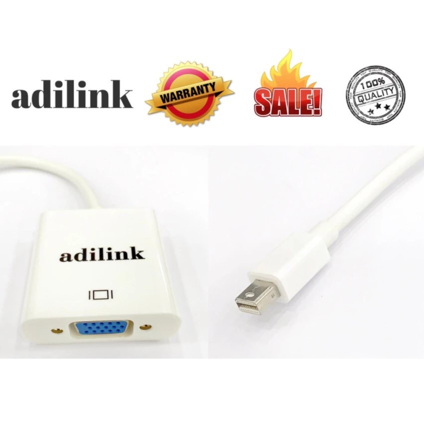 Mini Display Port to VGA Male to Female Adapter Cable For Mac Macbook Pro Air adilink ราคา ถูกที่สุด ดีลบีเคเค แกลเลอรีภาพที่ 2