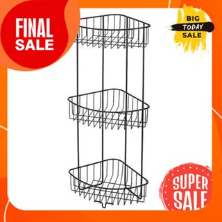 ตะแกรงวางของเข้ามุม 3 ชั้น KASSA รุ่น KS-524 สีดำCorner shelf, 3 tiers, model KS-524, black