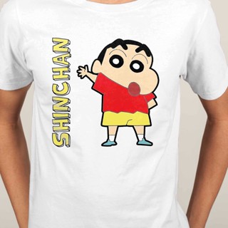 Crayon Shin chan Japanese manga Nohara Misae Himawari Masao Short Sleeve T-shirt shirt O-Neck Men Fashion cotton Ca_12