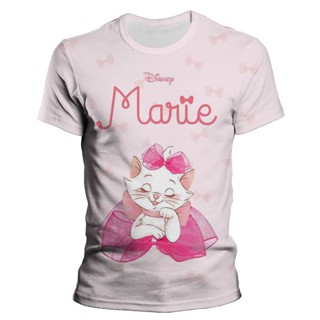 Disney New Cool Fashion T Shirt Women Marie Cat Print Tshirt Summer Short Sleeve Disney The Aristocats T-shirts Dro_03