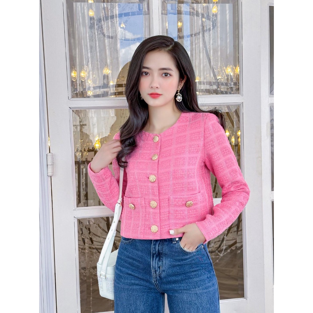 PINK ROUND-NECKLACE VEST