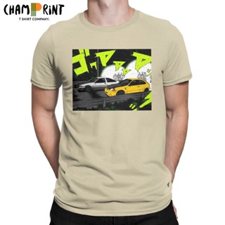 Initial D AE86 เสื้อยืดคอกลม แขนสั้น ผ้าฝ้าย พิมพ์ลายอนิเมะ Racing Race Drift Cars สําหรับผู้ชาย_02