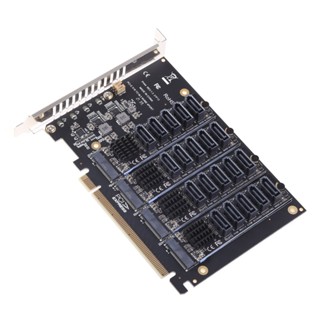 อะแดปเตอร์การ์ด M 2 NVMe SSD PCIe PCI สําหรับ Express 4 0 X16 Switch to 20 Ports รองรับ RAID PCIe Bifur