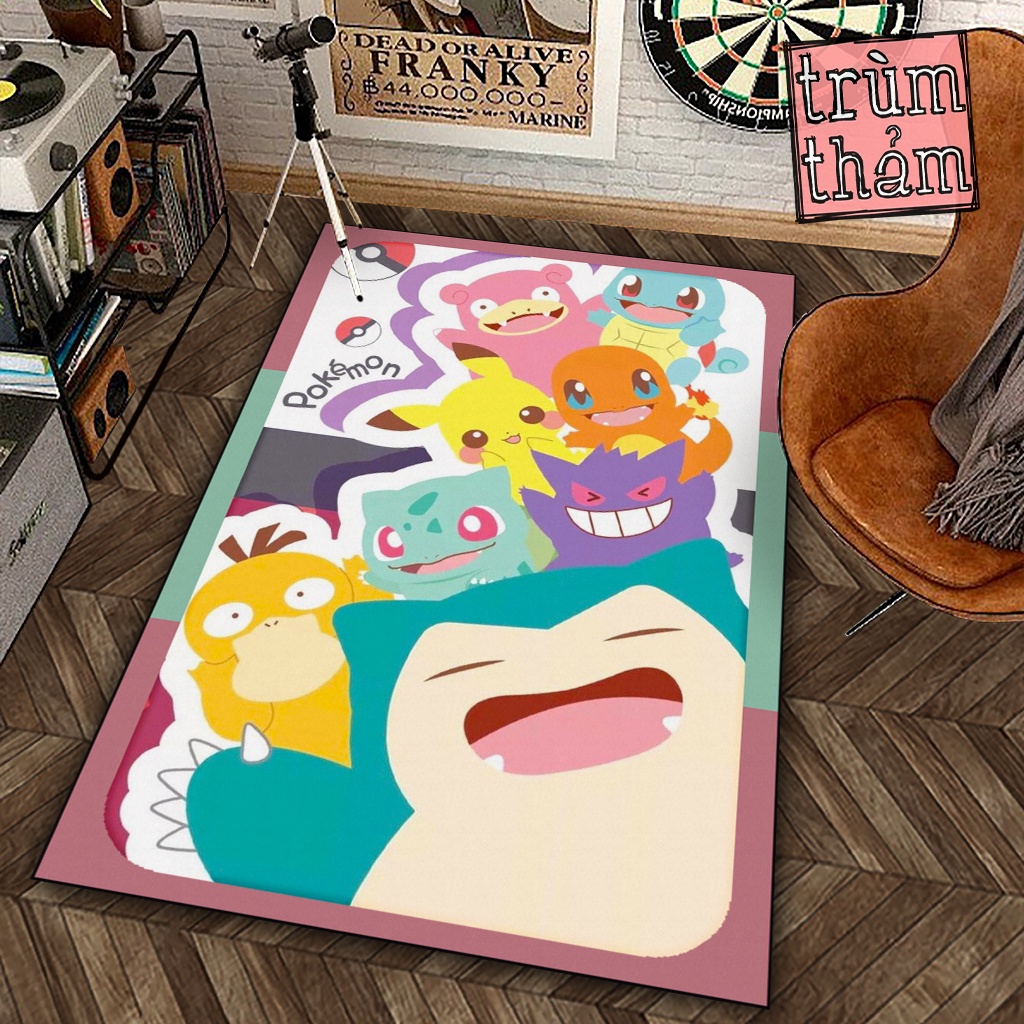 Pokemon Gen 1 พรมตกแต่งอะนิเมะมังงะ 8Plus ตกแต่ง Study Work มุมห้องนอนห้องนั่งเล่นสํานักงาน