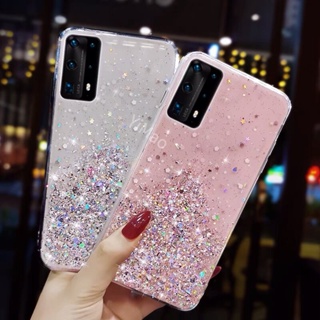 เคสโทรศัพท์มือถือใส แบบนิ่ม ลายกากเพชร สําหรับ OPPO A17 A17K A16 A16K A54 A55 A53 A57 2022 A77s A74 A76 A77 5G A92 A93 A94 A95 A96 Reno 5F 4G