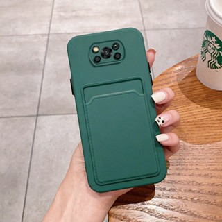 เคสโทรศัพท์มือถือซิลิโคน กันตก ป้องกันกล้อง พร้อมช่องใส่บัตร สําหรับ Xiaomi POCO X3 X3 Pro Nfc M3 F3 F4 5G Redmi K40