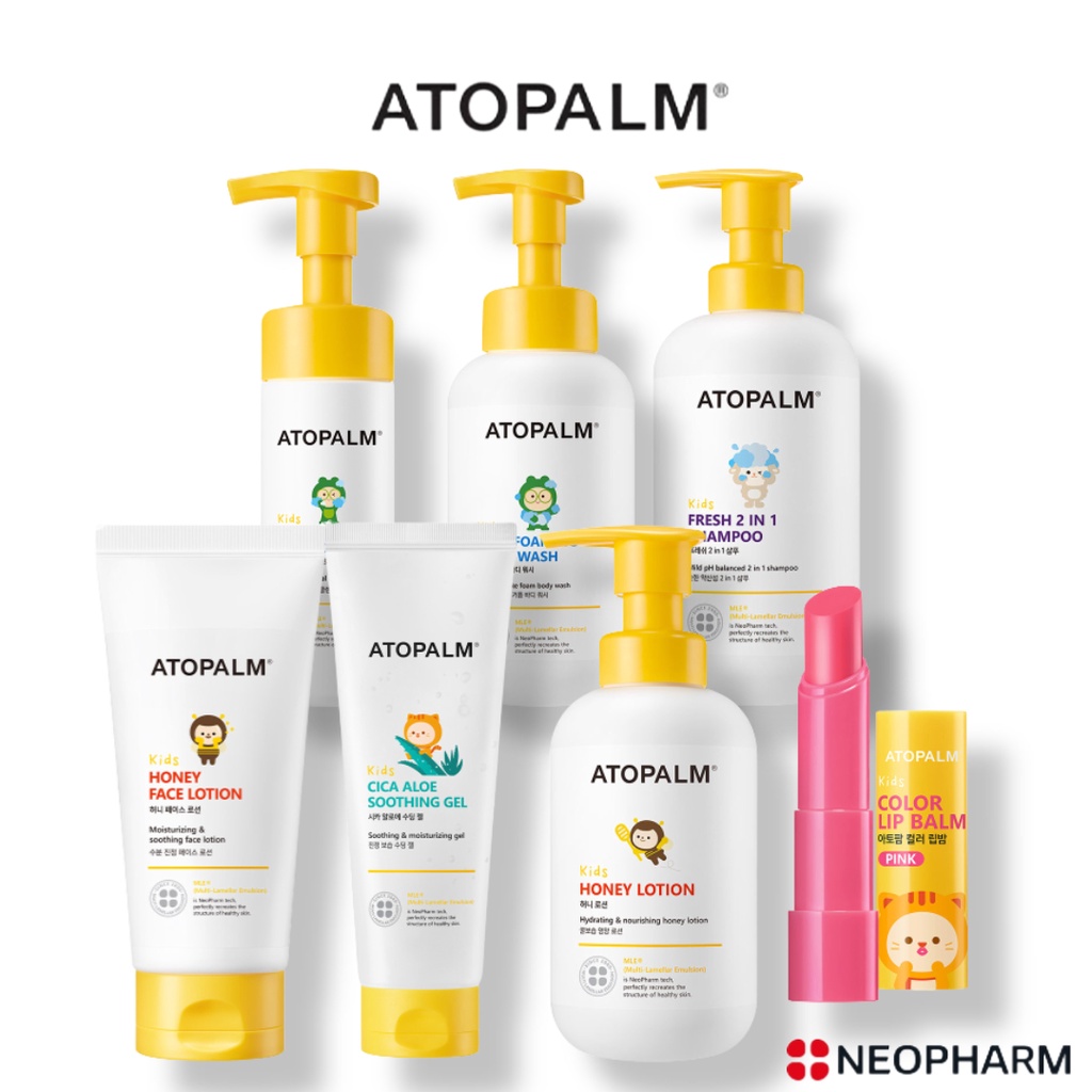 Atopalm ผลิตภัณฑ์ดูแลผิวเด็ก แชมพูสระผม เจลล้างหน้า โลชั่นน้ําผึ้ง บาล์มเด็ก ผิวแห้ง ผิวบอบบาง ชุ่มชื้น