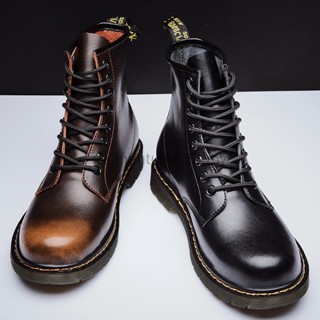 พร้อมส่ง! Dr.martens รองเท้าบูทมาร์ติน หนังวัวแท้ หุ้มข้อเท้า เหมาะกับใส่กลางแจ้ง สไตล์อังกฤษ สําหรับผู้ชาย และผู้หญิง ไซซ์ 35-48