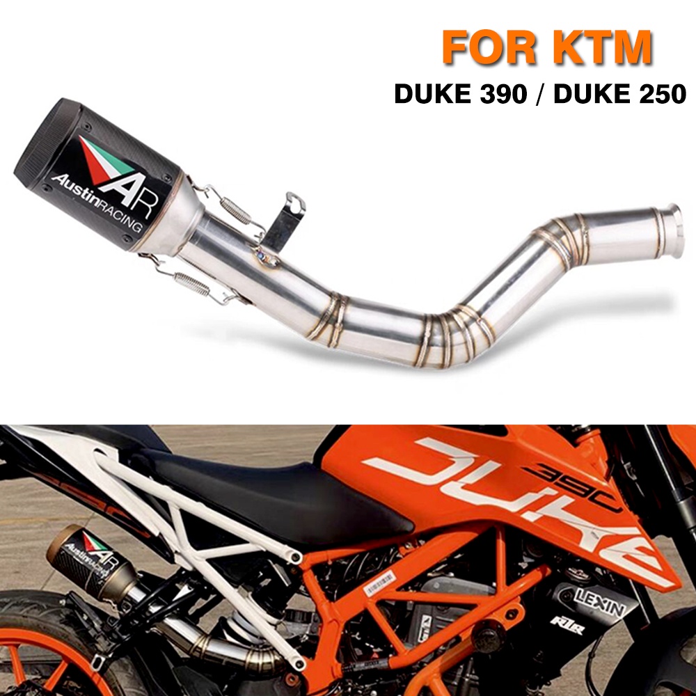 ท่อไอเสียรถจักรยานยนต์ Mid Link ท่อตําแหน่งสูงพร้อม AR Muffler สําหรับ KTM DUKE 390 250 200