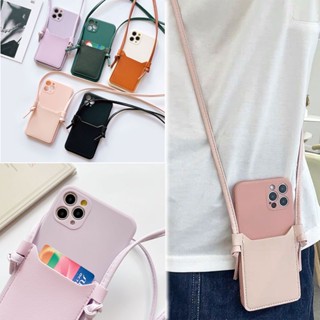 เคสโทรศัพท์มือถือหนัง ซิลิโคนนิ่ม พร้อมช่องใส่บัตร และสายคล้อง สีแคนดี้ สําหรับ Oppo Realme 10 Pro Plus 10pro 10 5G