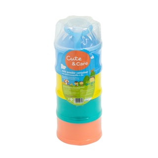 คิวท์แอนด์แคร์กระปุกแบ่งนม สีใส 4 ชั้นCUTE AND CARE MILK CONTAINER 4 SECTION