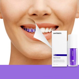 Smilekit Teeth Whitening V34 Colour Corrector, Toothpaste Against Sensitive Teeth and Gum Repair, Gum Health.Purple Toothpaste