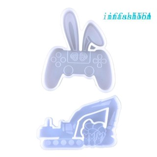 Inf แม่พิมพ์อีพ็อกซี่เรซิ่น พร้อมรูพวงกุญแจ สําหรับทําพวงกุญแจ