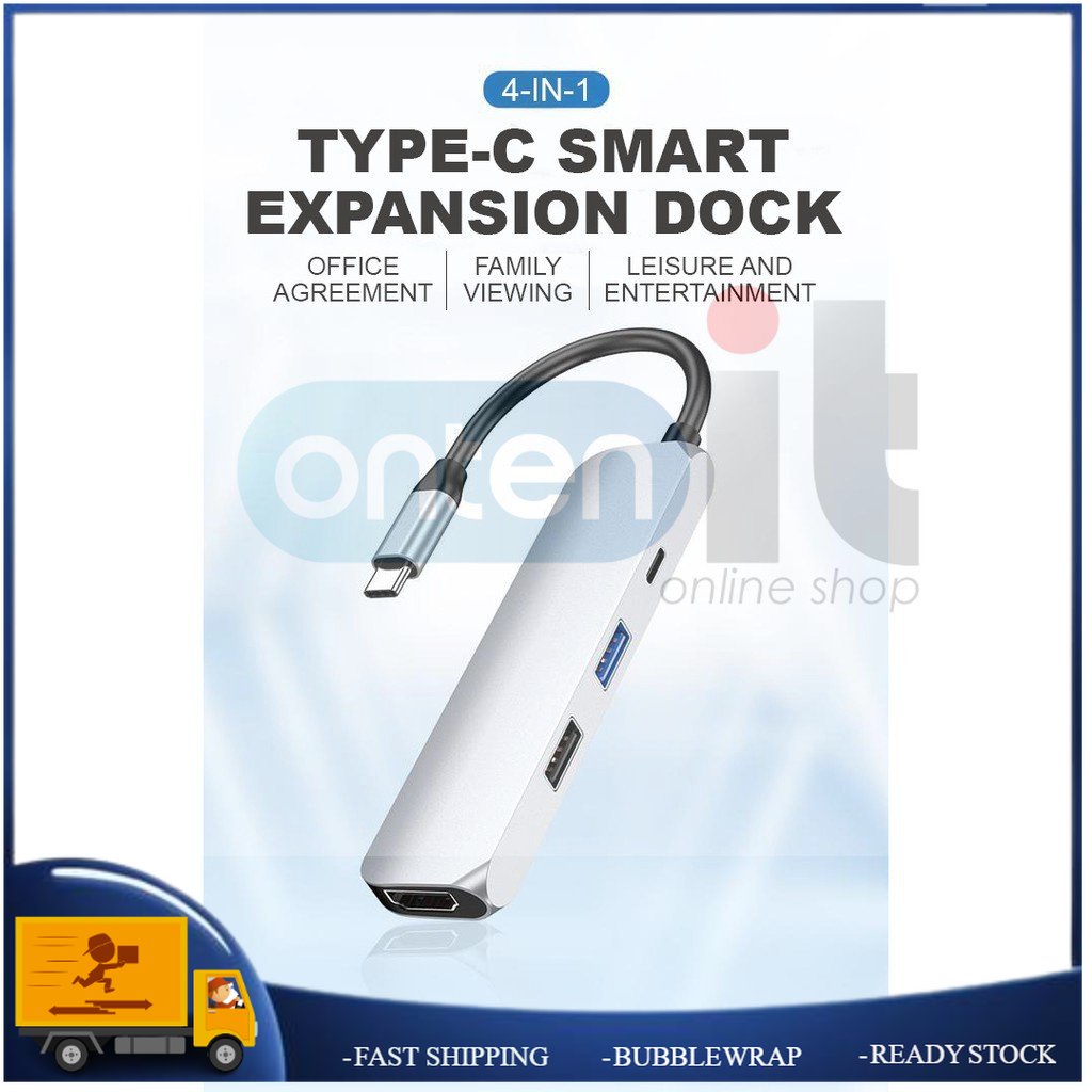 ฮับ USB Type-C 3.1 4-in-1 พร้อม HDTV 4K