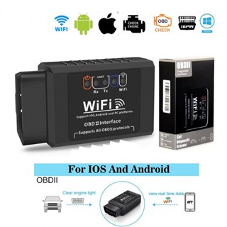 V1.5 OBD2 WIFI ELM327 เครื่องสแกนเนอร์อ่านโค้ด แอนดรอยด์ ไอออส ขนาดเล็ก สําหรับรถยนต์