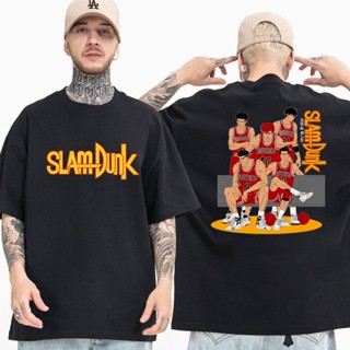 Hot Anime Slam Dunk T Shiret uomo donna T-Shirt manica corta estate Casual moda T-Shirt Hip Hop Vintage nero o-coll_09