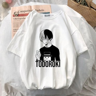 Anime Tshirts My Hero Academia Tshirt Women Shoto Todoroki Cool Bakugo Katsuki Harajuku Cotton Shirt_04