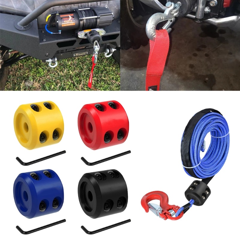 POP ยาง Winch เชือกป้องกันรถสาย Hook Stopper Winch Mount Shock Absorbent