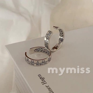 Mymiss1- แหวนอัลลอย รูปตัวเลขโรมัน เครื่องประดับ ของขวัญส่วนบุคคล