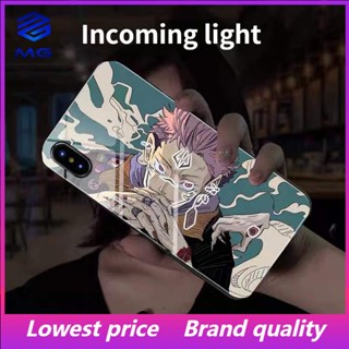 Mg TIKTOK เคสโทรศัพท์มือถือ LED ลายโลมา สําหรับ iPhone 14Promax 14plus 13Promax 12ProMax 7plus 8plus XR XS X XSMAX 11ProMax 11pro