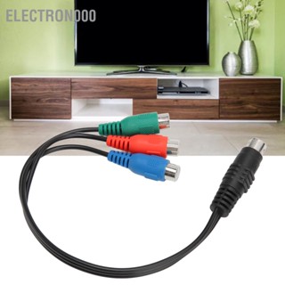 Electron000 S Video 7 Pin Male To 3Rca Female สายเคเบิ้ลอะแดปเตอร์เสียง Av 0.9 ฟุต