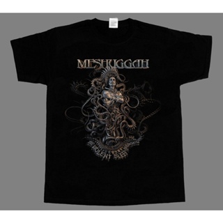 oversize T-shirt เสื้อยืด ลาย Meshuggah The Violent Sleep of Reason สีดํา S-5XL