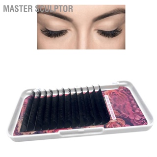 Master Sculptor D Curl Planting False Lashes Black Grafting Eyelashes สำหรับการแต่งหน้าคอสเพลย์ทุกวัน