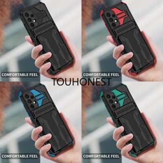 เคส Samsung Galaxy A32 เคส Samsung A04 เคส Samsung A04E เคส Samsung A34 A54 Case Samsung A52 Case Samsung A72 Case Samsung A21S Case Shockproof Bracket Card Slot Hybrid Armor Holder Phone Cover Case โทรศัพท์มือถือ กันกระแทก กระเป๋าใส่เหรียญ