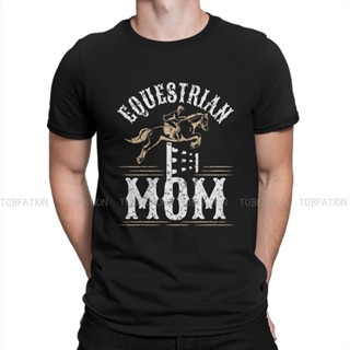 Cotton T-Shirt Outdoor Sports Horse Racing EQUESTRIAN MOM Tshirt Graphic Men Vintage Homme Summer Streetwear Haraju_02