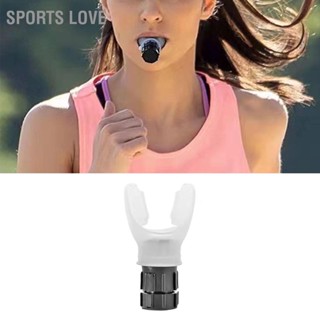  Sports Love เครื่องออกกำลังกายปอดแบบพกพา Expander อุปกรณ์ความจุปอดการหายใจในช่องท้องเทรนเนอร์การออกกำลังกายปรับแรงต้านได้ด้วยปากเป่าซิลิโคน