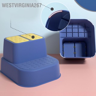 Westvirginia267 บันไดห้องน้ำสตูลพลาสติกไม่ลื่นไถล Heavy Duty Rollover Prevention Tool สำหรับเด็กทารก