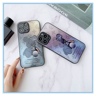 【iPhone 14 New Colors】violent bear รูปแบบ เคสโทรศัพ iPhone 14 13 12 11 Pro MAX Plus case เคสไอโฟน 11 12 13 14 pormax เคสไอโฟน7พลัส เคสโทรศัพท์มือถือแบบแก้วแข็ง กันกระแทก กันรอยกล้อง