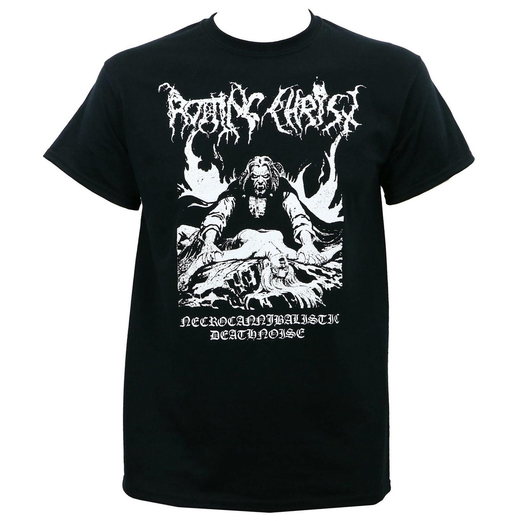 Lint9 {พร้อมส่ง เสื้อยืดผ้าฝ้าย 100% พิมพ์ลายวง Rotting Christ Band Vampire Metal 3 พลัสไซซ์ พลัสไซซ