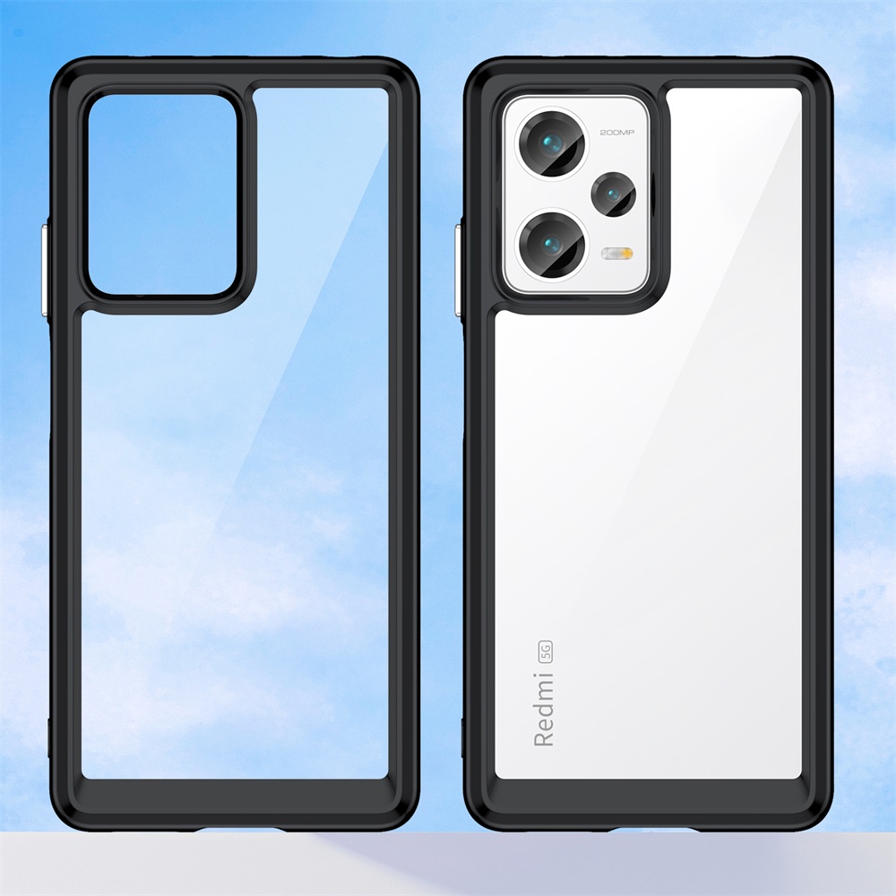 เคสโทรศัพท์มือถือ PC TPU แบบใส กันกระแทก สําหรับ Redmi Note 12 Pro Plus 12S 11 Pro 11S 12 Turbo 4G 5G - รูปที่ 5