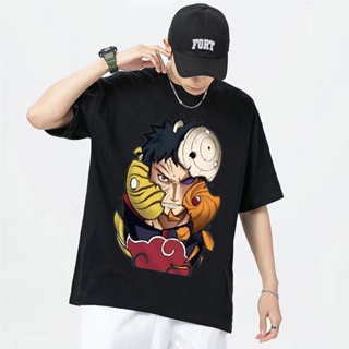 Japanese Anime Naruto Ghost Slayer Blade Mens and Womens Short-sleeved T-shirt Clothes Large Size_08