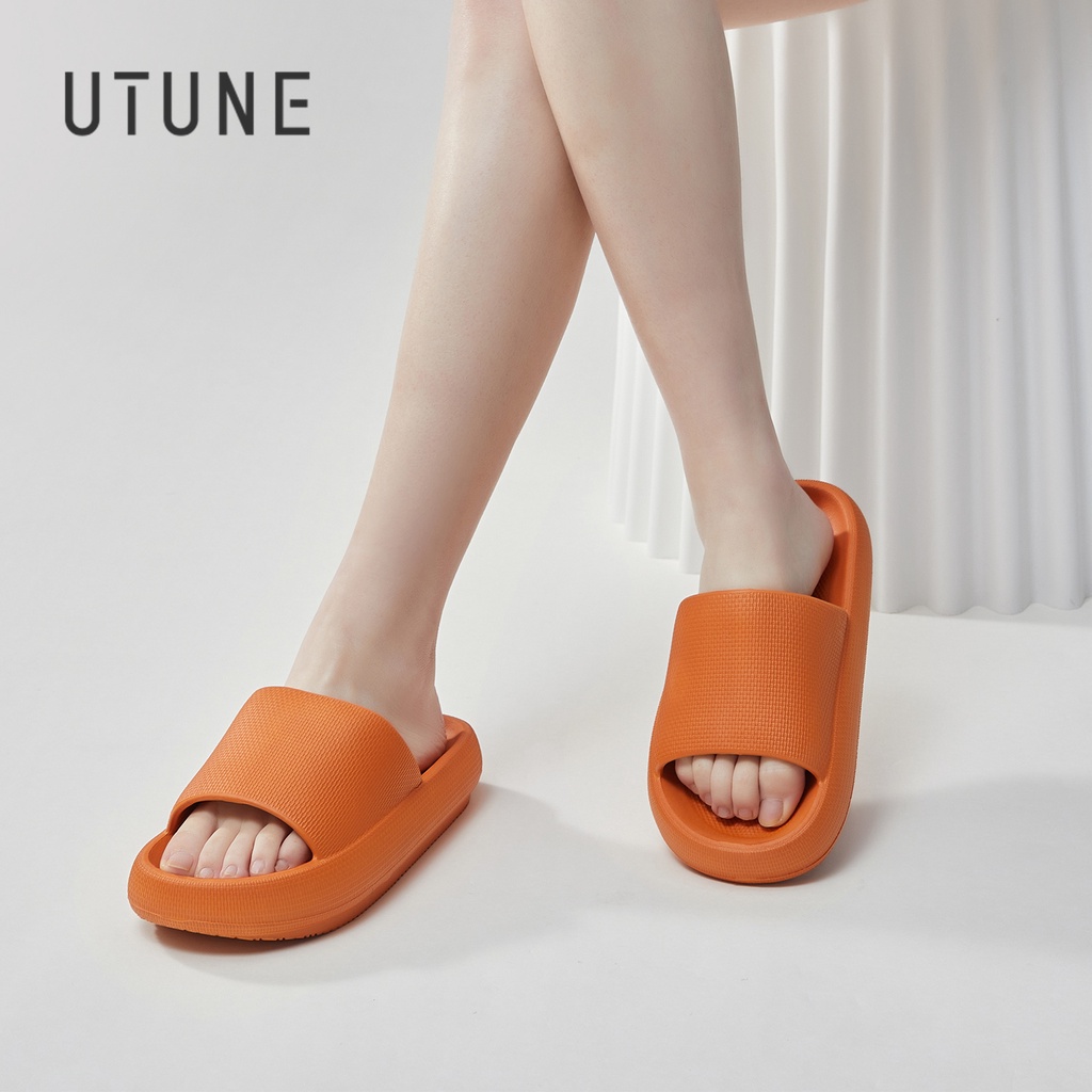 UTUNE รองเท้าแตะแพลตฟอร์ม EVA พื้นหนา 4.5 ซม. กันลื่น เหมาะกับใส่ในบ้าน กลางแจ้ง แฟชั่นฤดูร้อน สําหรับผู้ชาย และผู้หญิง
