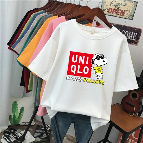 UNIQLO Dry Crew Neck T-Shirt / Printed T-Shirt Men Uniqlo 閨蜜裝 T Shirts Snoopy Round Neck Cotton T Sh