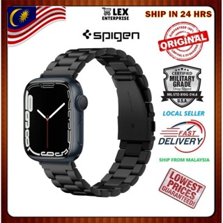 Spigen สายนาฬิกาข้อมือสเตนเลส ปรับได้ สําหรับ iWatch iWatch 44 45 มม. 42 มม. Series 1 2 3 4 5 6 7 8 SE