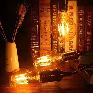 Vitange หลอดไฟ LED Edison E12 E14 E27 1W 2W 3W 4W 6W 8W C7 T22 C35 A19 G40 G80 ST45 ST64 หรี่แสงได้ สีขาวอบอุ่น สไตล์เรโทร สําหรับตกแต่งบ้าน