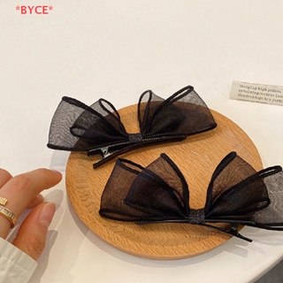 Byce&gt; ใหม่ กิ๊บติดผม ผ้าตาข่าย ลูกไม้ สองชั้น สีดํา แฟชั่นสําหรับผู้หญิง 2023