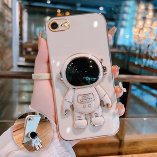 เคสโทรศัพท์มือถือ ลายนักบินอวกาศ พร้อมขาตั้ง สําหรับ Apple iPhone 7 8 SE 2020 A1660 A1778 A1779 A1780 A1853 A1866 A1906 A1907 A1863 A1905 A2275 A2296 A2298