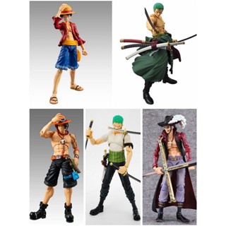 โมเดลฟิกเกอร์ One Piece Shf Mito Stream Zoro Luffy Ace Change Face ของเล่นสําหรับเด็ก