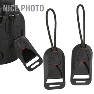 Nice photo สายคล้องไหล่กล้อง SLR Mirrorless อุปกรณ์เสริมอะแดปเตอร์ขั้วต่อ Quick Release สีดำ