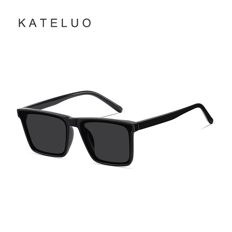 Kateluo ใหม่ แว่นตากันแดดแฟชั่น TR90 ไนล่อน ทรงสี่เหลี่ยม สไตล์เกาหลี สําหรับผู้ชาย และผู้หญิง TR2257