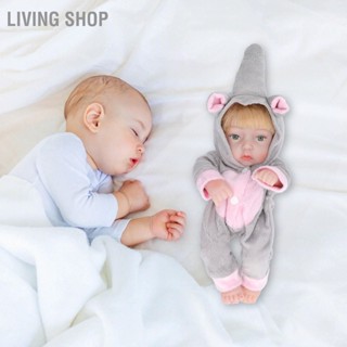  Living Shop ตุ๊กตาทารกเกิดใหม่ความยาว 11 นิ้วเหมือนจริงผมสีบลอนด์ที่เหมือนจริงตุ๊กตาเด็กแรกเกิดแก้มแดง