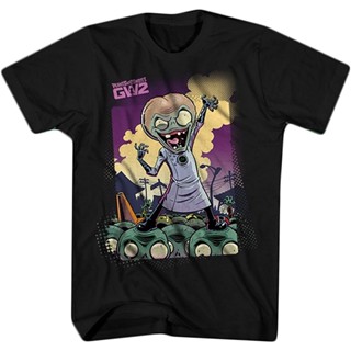 แขนสั้นcrew neck100%cotton เสื้อยืดผู้ชาย Mad Engine Plants Vs. Zombies Screaming Doctor Graphic T-Shirt men เสื้อ _02