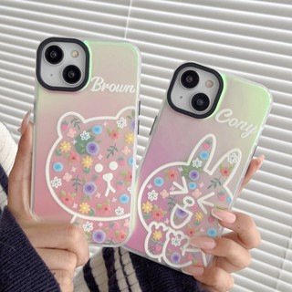 เคสโทรศัพท์มือถือ กันกระแทก ลายดอกไม้ กระต่ายน้อย สําหรับ iPhone14 Pro 13 12 11 Pro Max XR Xs Max