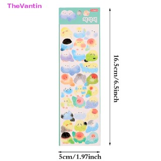 Thevantin สติกเกอร์ริบบิ้น ลายการ์ตูนแมวคิตตี้น่ารัก สําหรับตกแต่งสมุดภาพ อัลบั้ม แล็ปท็อป DIY