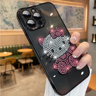 เคสโทรศัพท์มือถือแบบนิ่ม กันกระแทก ลายแมว ชุบไฟฟ้า คุณภาพสูง สําหรับ iPhone 11 13 14pro max 13pro max 12pro max