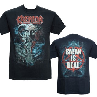 Sanc6 [พร้อมส่ง] เสื้อยืดผ้าฝ้าย 100% พิมพ์ลายวงร็อค Kreator Satan Is Real Heavy โอเวอร์ไซซ์ ไซซ์ XS-6XL สําหรับผู้_04